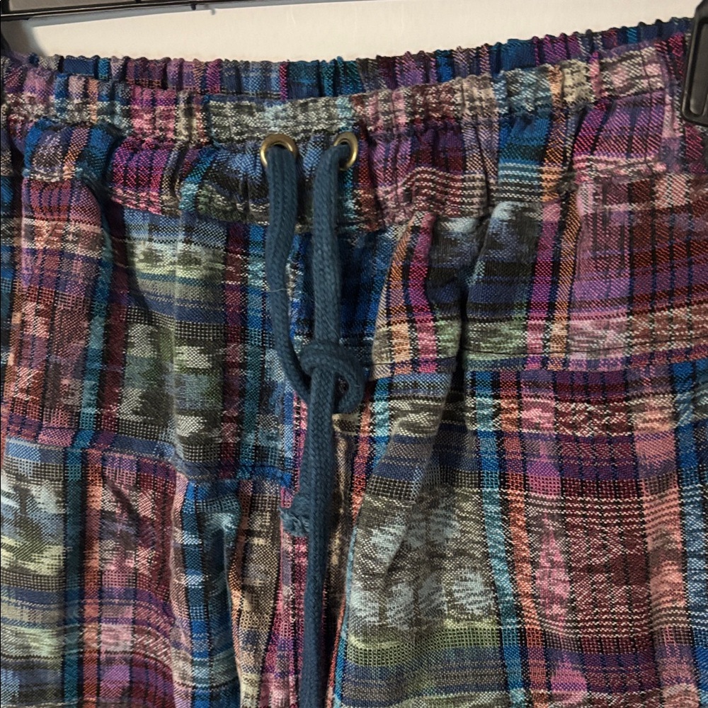 Ixchel Hippie Multicolor 100% cotton with fleece lining Men's Pants Sz M - Picture 5 of 8